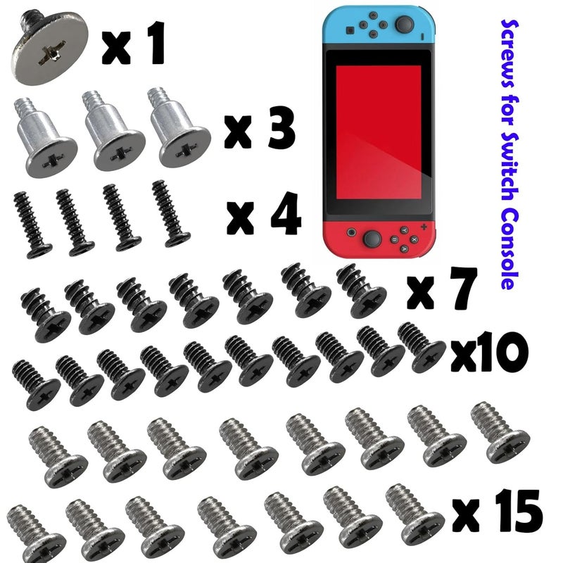 CTHTBZ 40PCS with Tweezer Screwdriver Opening Tools Repair Replacement Kit Full Screws Set for Nintendo Switch Console - Image 3